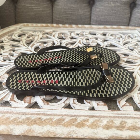 Coach Bow Toe Flip Flop Sandals Shoes Women’s 9 - Picture 3 of 9